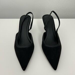 Elegant Black Women's Slingback Heels